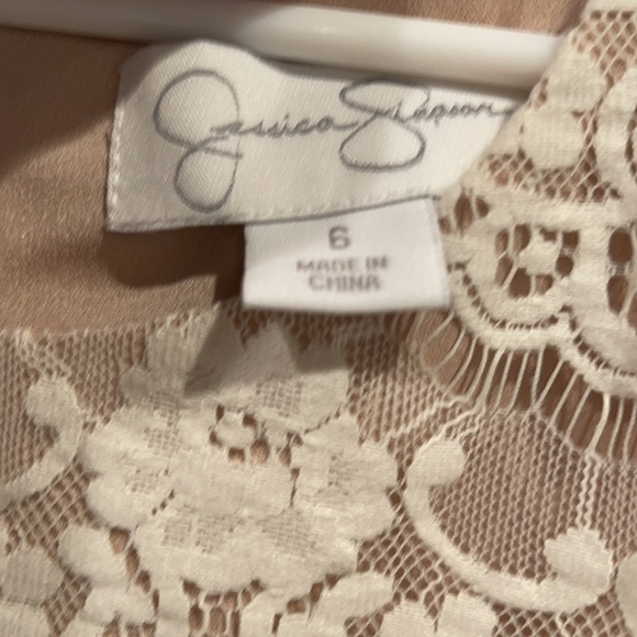 Jessica Simpson white and black lace tiered dress - Picture 3 of 3